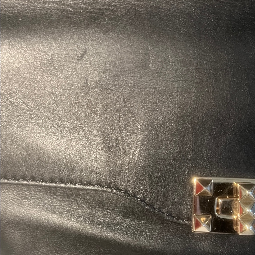 Valentino Garavani Black Studded Satchel - Picture 3 of 11